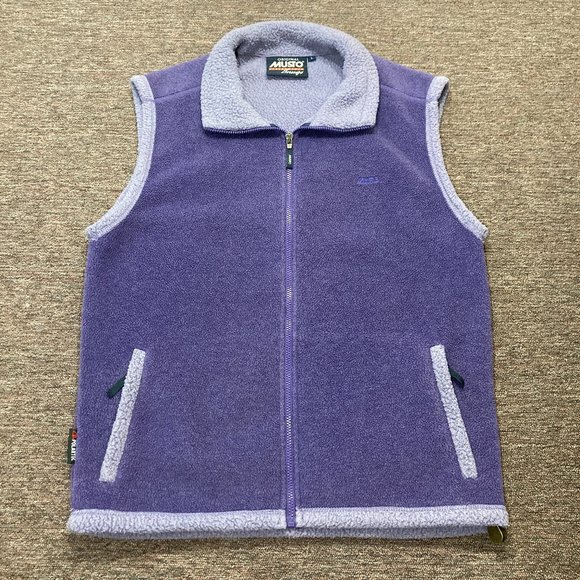 Musto Other - Musto Snugs Polartec Fleece Gilet Sleeveless Sweater Vest Purple Full Zip L